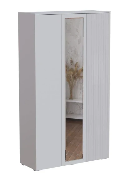 Шкаф трехстворчатый Ливерпуль, белый /белый глянец 