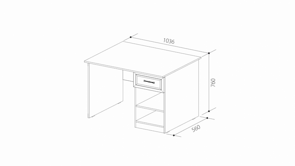 Стол письменный ШиК-9 однотумбовый (Уголок школьника 2) 