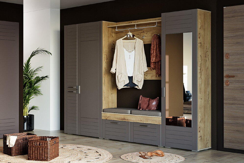 Модульная прихожая Livorno, графит 