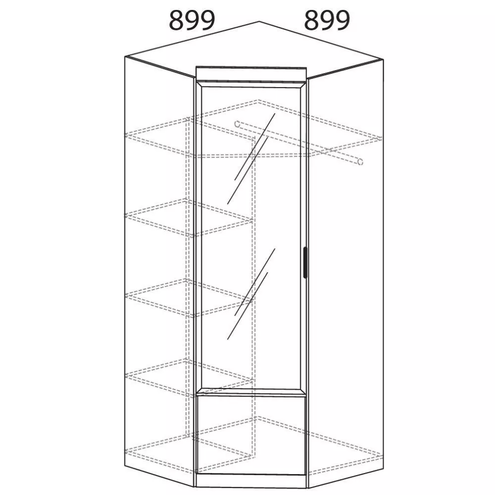Шкаф угловой Ронда №309 