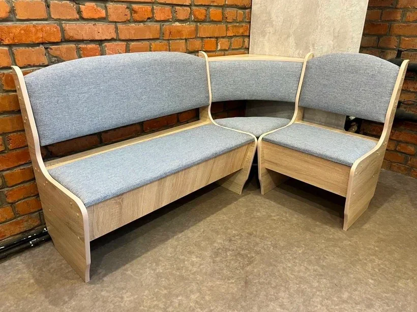 Кухонный уголок Нео, рогожка, серый 