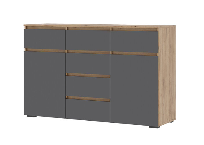 Комод КМ-05 (6 ящиков) Хелен, Графит 