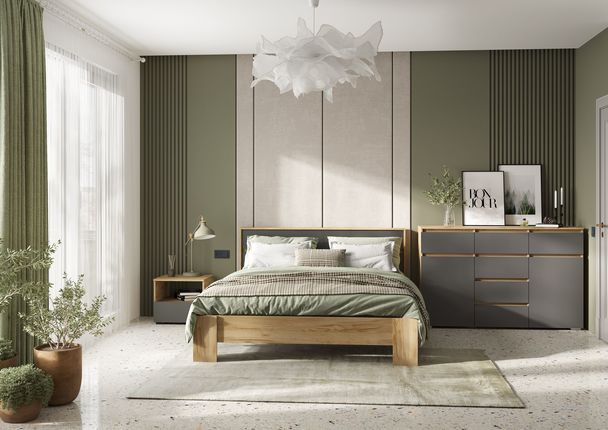 Комод КМ-05 (6 ящиков) Хелен, Графит 