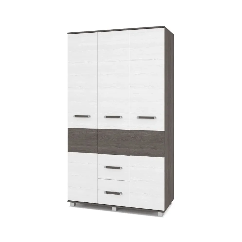 Шкаф трехстворчатый с ящиками В34 Виора, Ясень Анкор 