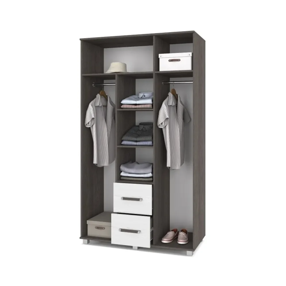 Шкаф трехстворчатый с ящиками В34 Виора, Ясень Анкор 