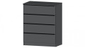 Комод Элегант 4 ящика, Графит 