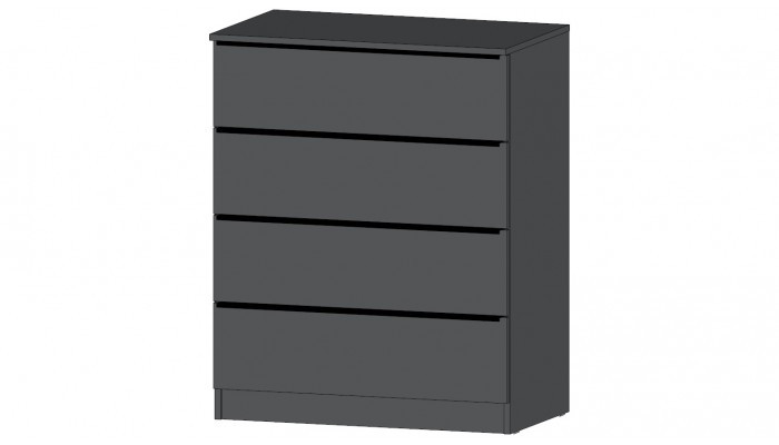 Комод Элегант 4 ящика, Графит 