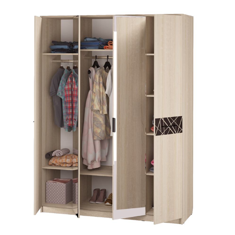 Шкаф 4-х дверный Дюна 