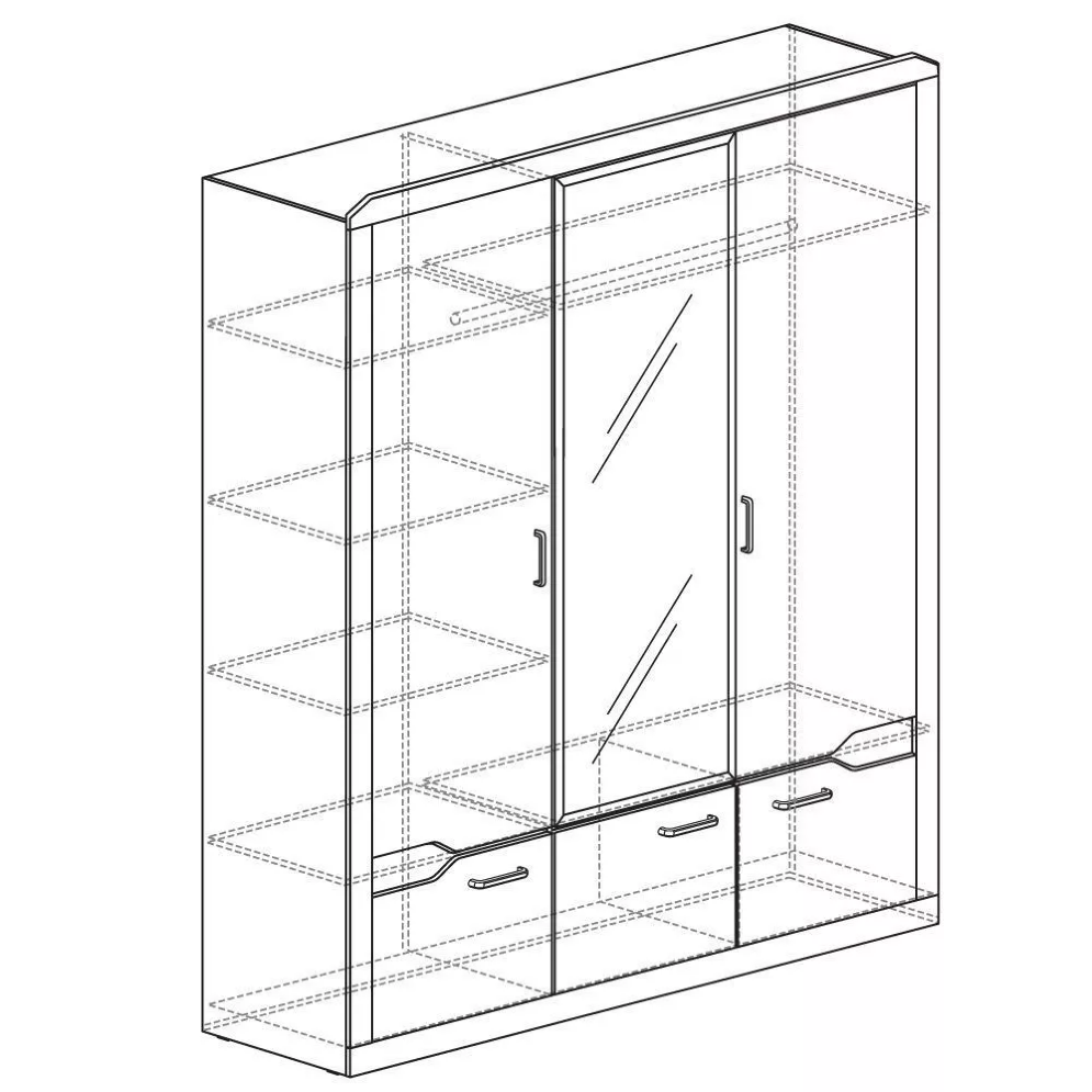 Шкаф 3-х дверный Ронда №310 