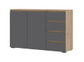 Комод КМ-06 (4 ящика) Хелен, Графит 