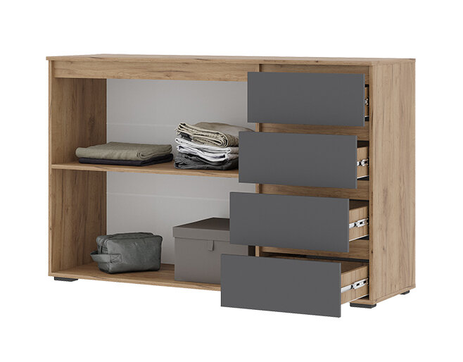 Комод КМ-06 (4 ящика) Хелен, Графит 