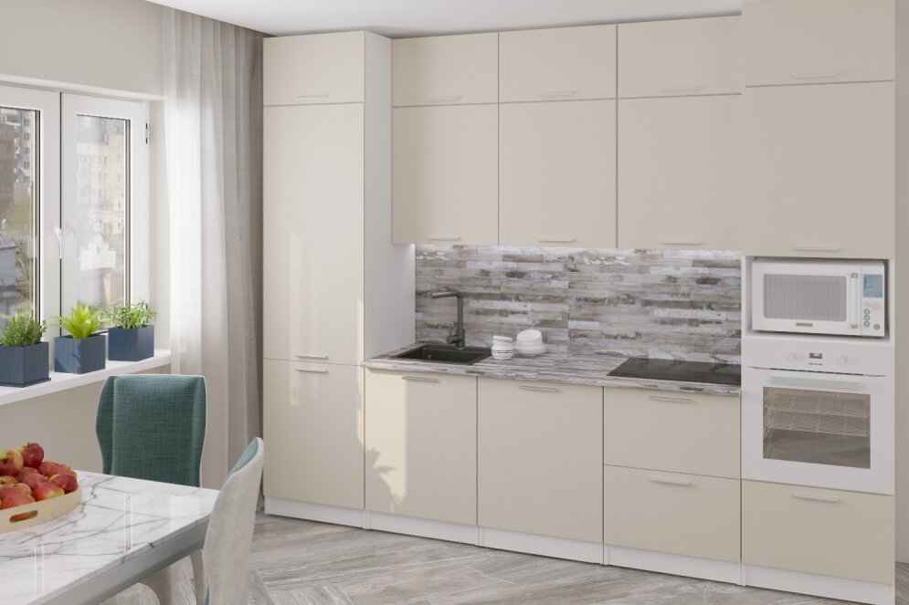 Кухонный гарнитур Дюна экстра 2, 300 см (ПМ) 