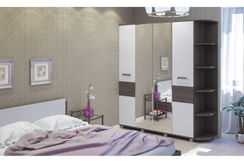 Шкаф четырехстворчатый В40 Виора, Ясень Анкор