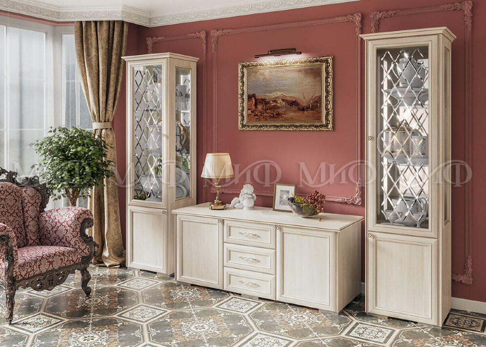 Витрина двустворчатая Парма, Сандал 