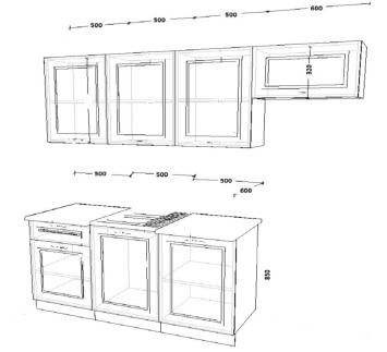 Кухонный гарнитур Белый Вегас, 2100 мм (арт. 13) 