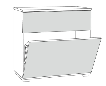 Тумба для обуви Октава, Белый / Дуб крафт золотой