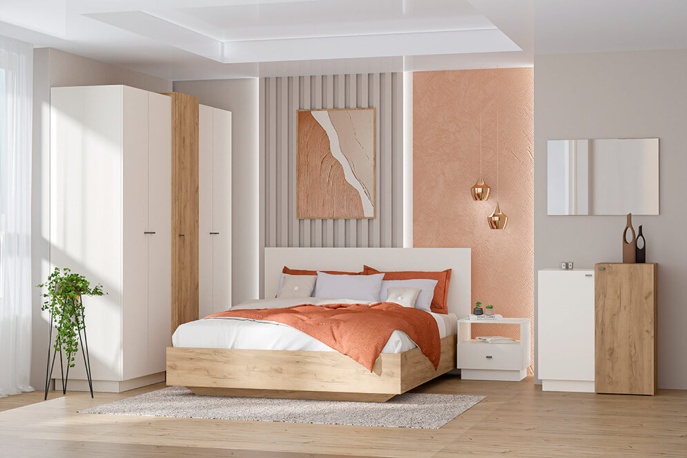 Кровать Квадро, Миндаль 