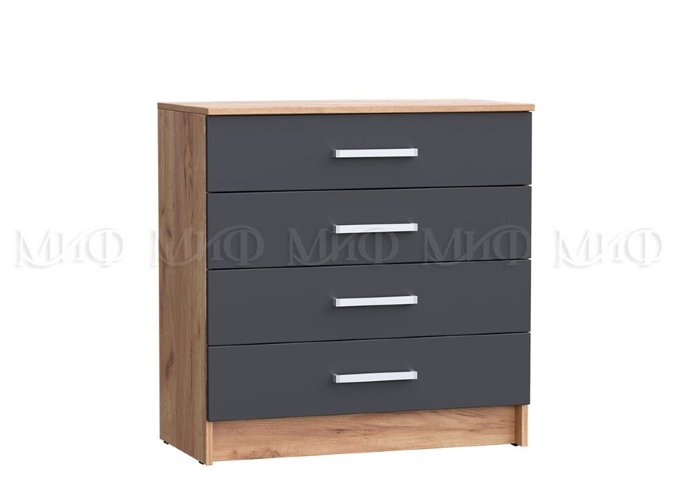 Модульная спальня Мартина, графит/дуб крафт  