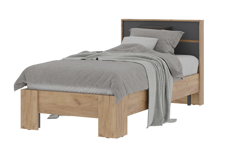 Кровать 0,9 Хелен, Графит 