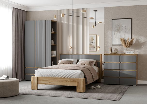 Кровать 0,9 Хелен, Графит 