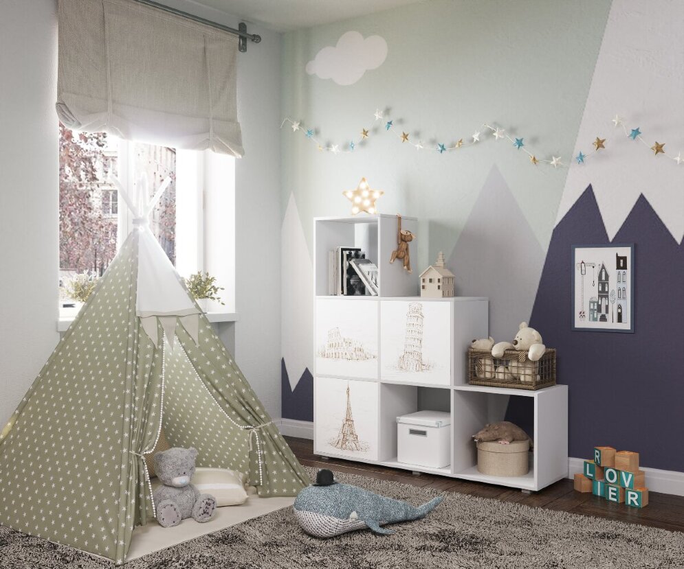 Стеллаж Горка, 6 ячеек 