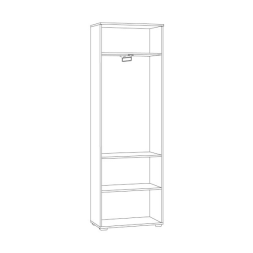 Шкаф двухдверный Октава, Белый / Дуб крафт золотой