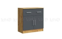 Комод ящиком и 2 дверьми Бася, графит/дуб крафт