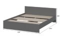 Кровать Денвер, графит серый 