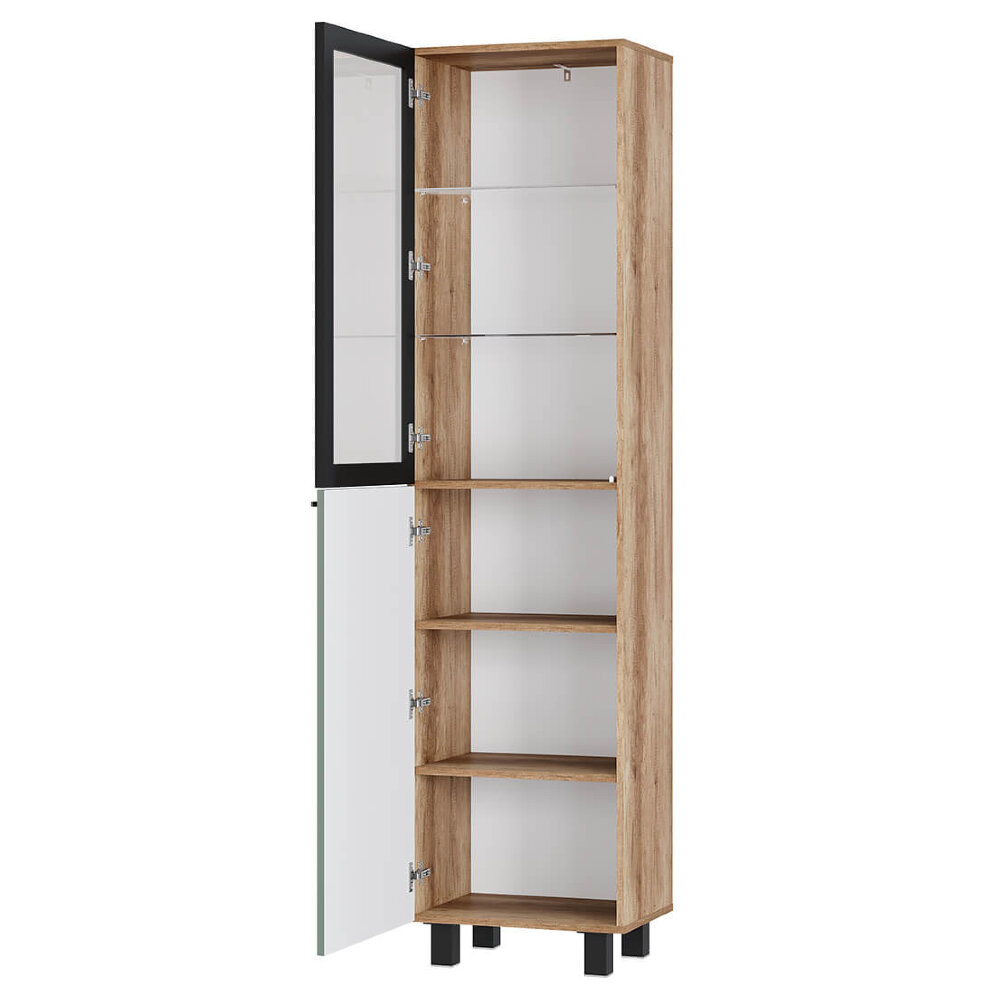 Пенал со стеклом Олива, Эвкалипт софт  