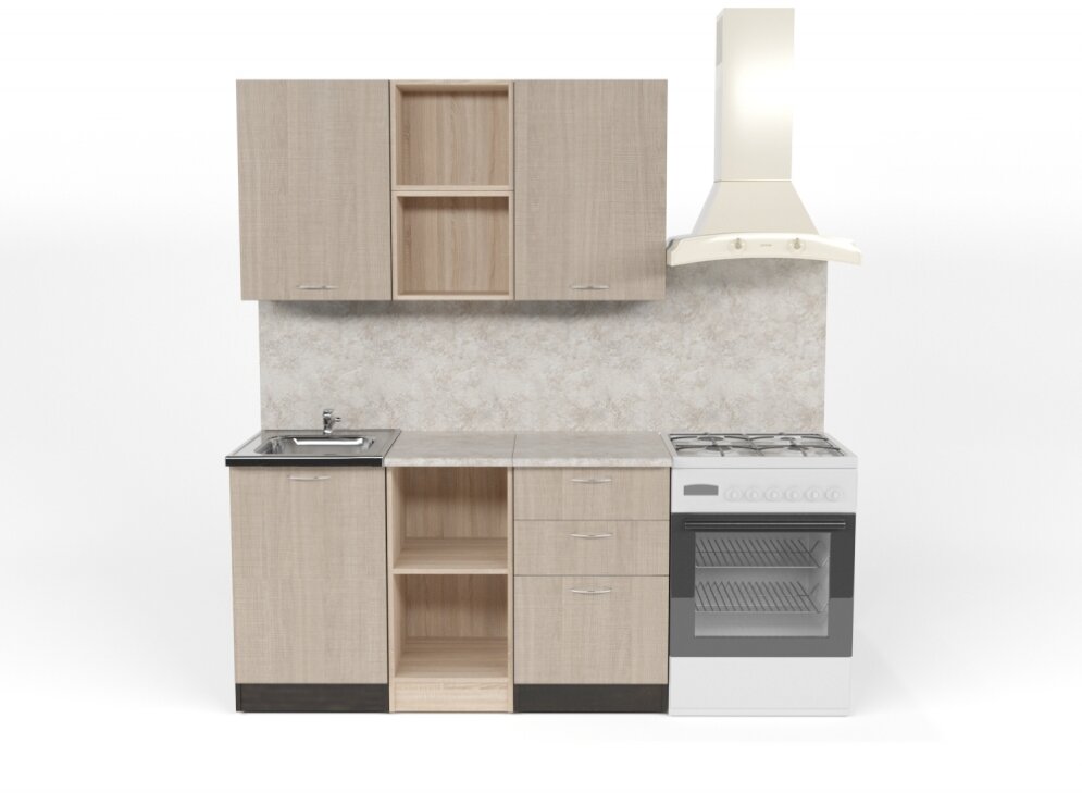 Кухонный гарнитур Надежда Медиум 4, 140 см 