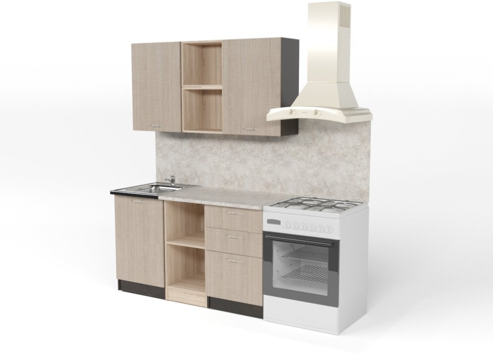 Кухонный гарнитур Надежда Медиум 4, 140 см 
