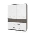 Шкаф четырехстворчатый с ящиками В42 Виора, Ясень Анкор 