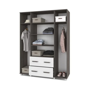 Шкаф четырехстворчатый с ящиками В42 Виора, Ясень Анкор