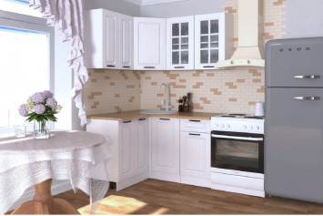 Кухонный угловой гарнитур Белый Вегас, 1200х1400 мм (арт. 15) 