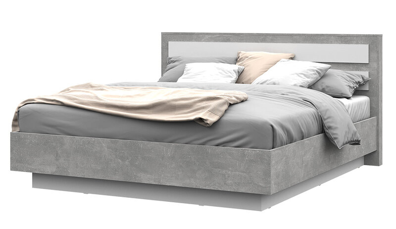 Кровать Денвер, ателье светлый + белый 