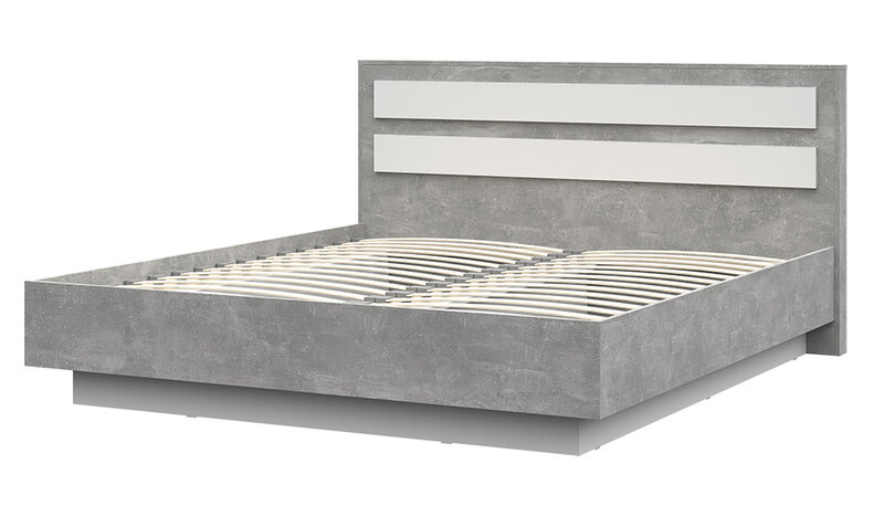 Кровать Денвер, ателье светлый + белый 