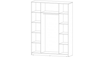 Шкаф 4-х створчатый Элегант, Графит