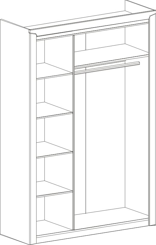 Шкаф 3х-дверный Соренто, Дуб стирлинг 