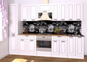 Кухонный гарнитур Белый Вегас, 3000 мм (арт. 17) 