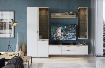 Шкаф с угловым стеклом ШК-3020 Анима   