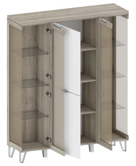 Шкаф-тумба 2 двери и 2 витрины ШК-3026 Анима 