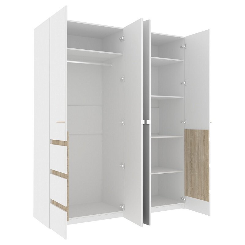 Шкаф 4-дверный 8 Анона, Белый 