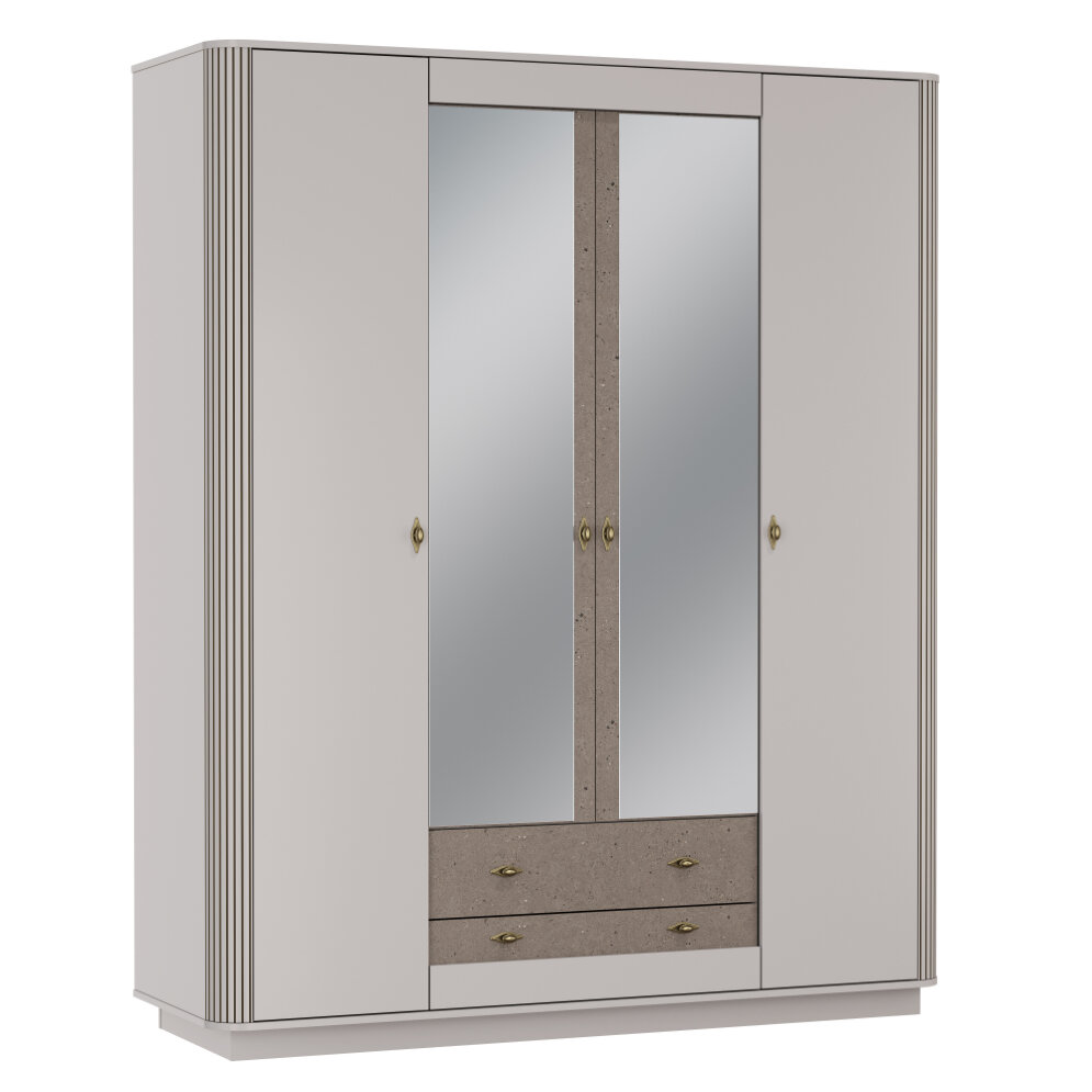 Шкаф 4-х дверный Фантазия, Кашемир патина 