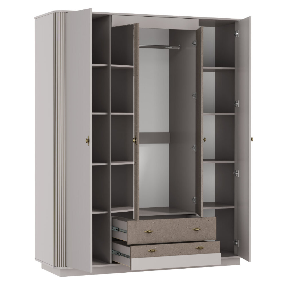 Шкаф 4-х дверный Фантазия, Кашемир патина 