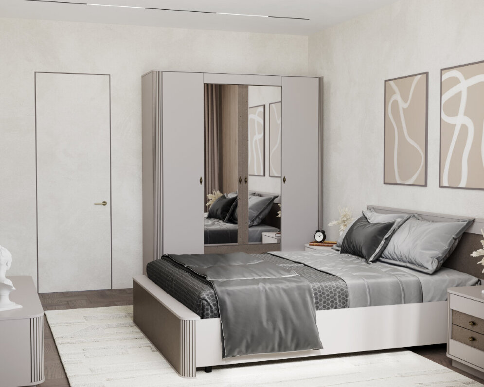 Шкаф 4-х дверный Фантазия, Кашемир патина 