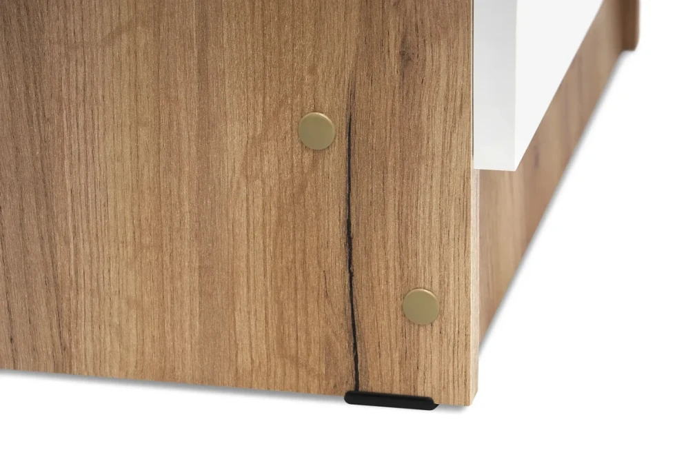 Пенал Роджина дуб крафт / белый глянец (прихожая) 