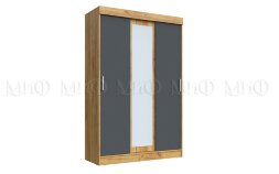 Шкаф-купе Бася, графит/дуб крафт