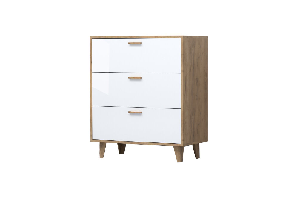 Комод с 3мя ящиками на ножках К-3 ЭГО, Дуб Крафт 