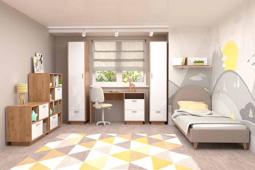 Комод с 3мя ящиками на ножках К-3 ЭГО, Дуб Крафт 