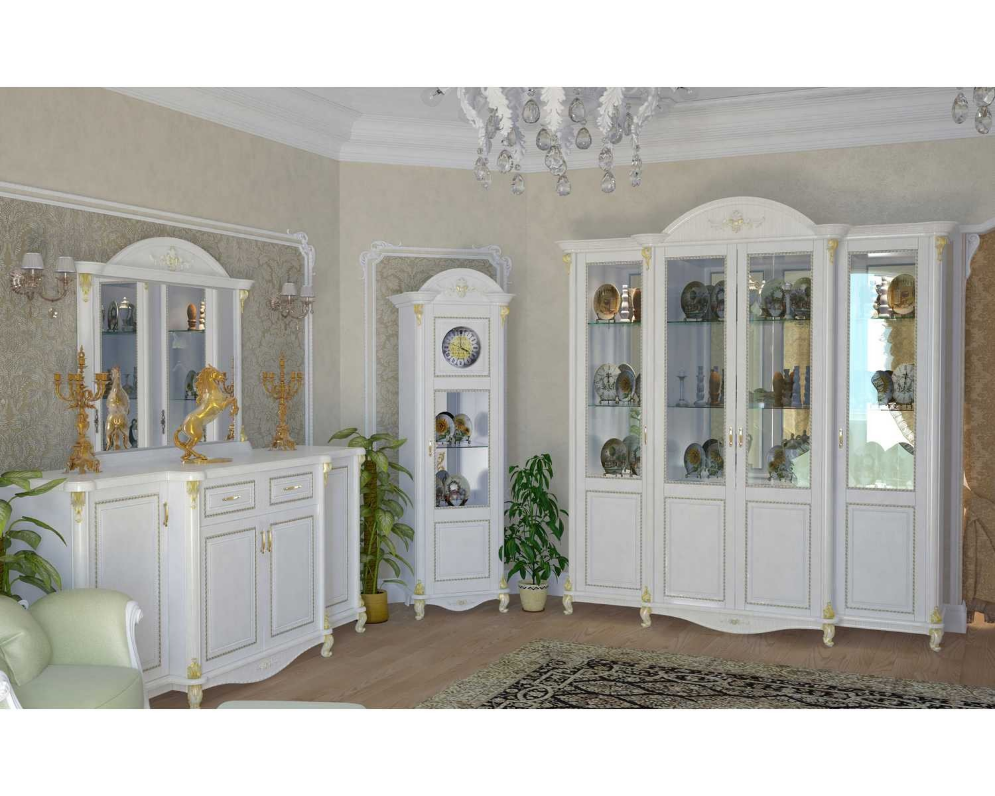 Шкаф 4-х дверный Да Винчи, Белый 